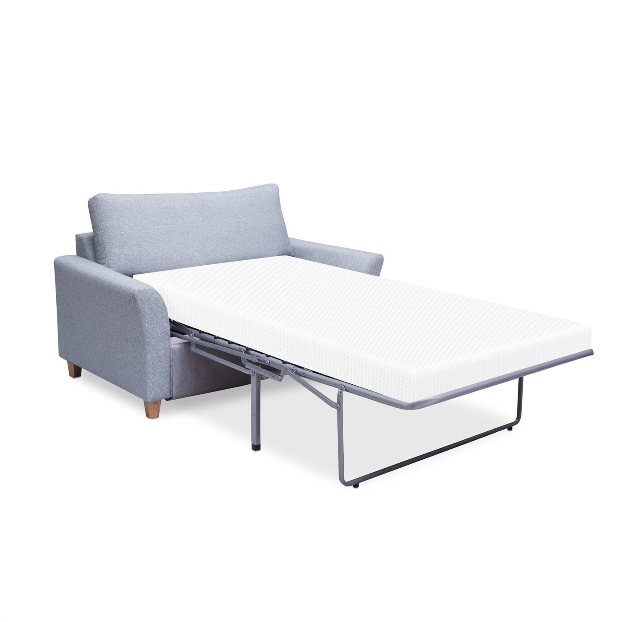 Front. Heyward - Sofa Bed Mattress Replacement for Twin Size Sleeper Sofa Mattress with Non-Slip Base - White.