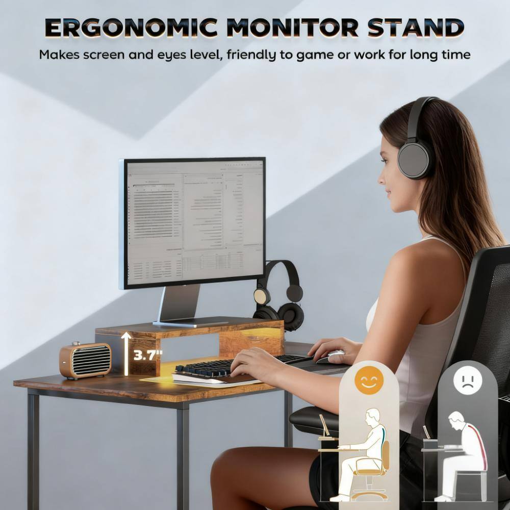 ERGONOMIC MONITOR STAND  
Makes screen and eyes level, friendly to game or work for long time  

3.7"