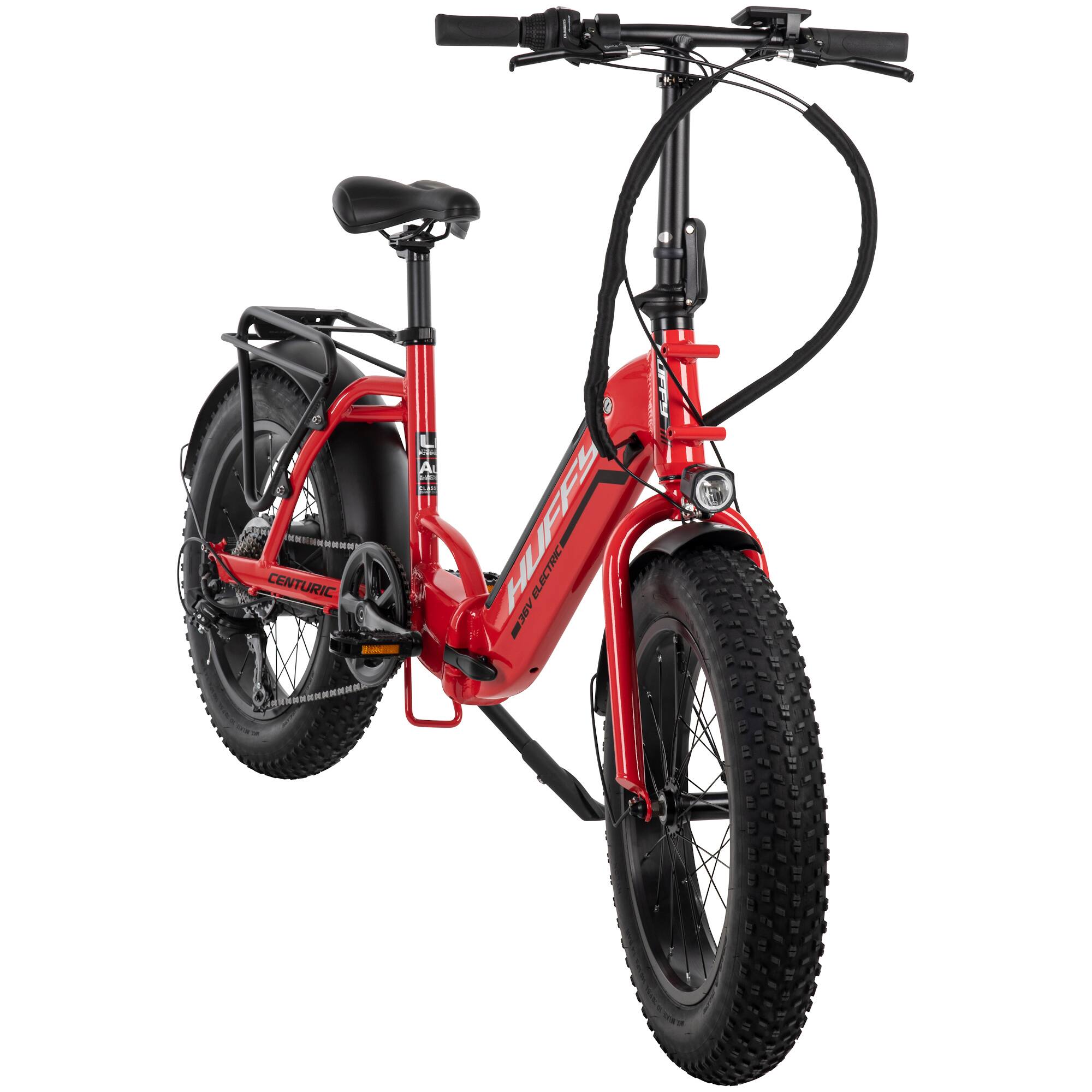 Front. Huffy - 20-inch Centuric Folding E-Bike - Red.