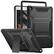 Front. DTTO - iPad 10.2 inch Case for 7th/8th/9th Gen (2019-2021) with Screen Protector, Shockproof Cover and Kickstand - Black.