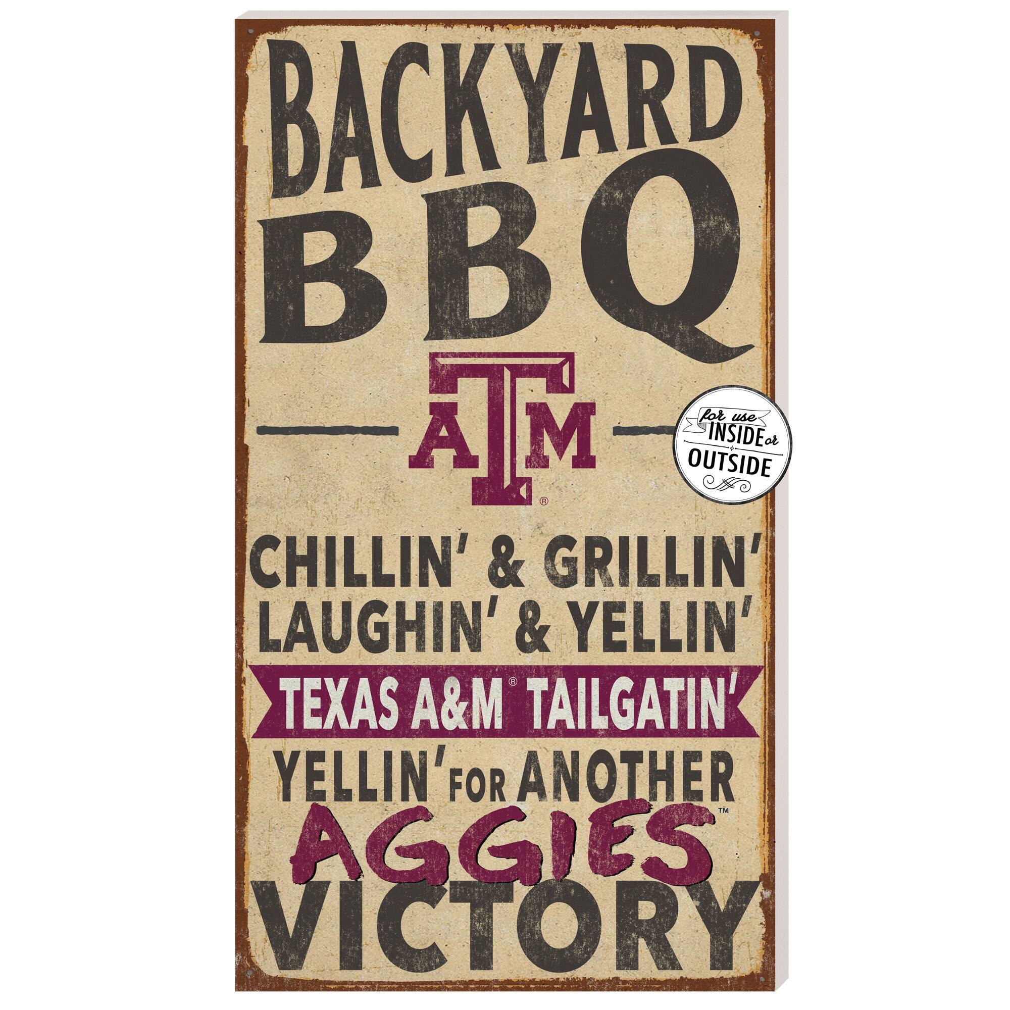 Texas A&M Aggies 11'' x 20'' Indoor/Outdoor BBQ Sign