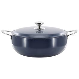 Oster - Cartagena 9.3 Quart Nonstick Aluminum Caldero with Lid - Dark Blue