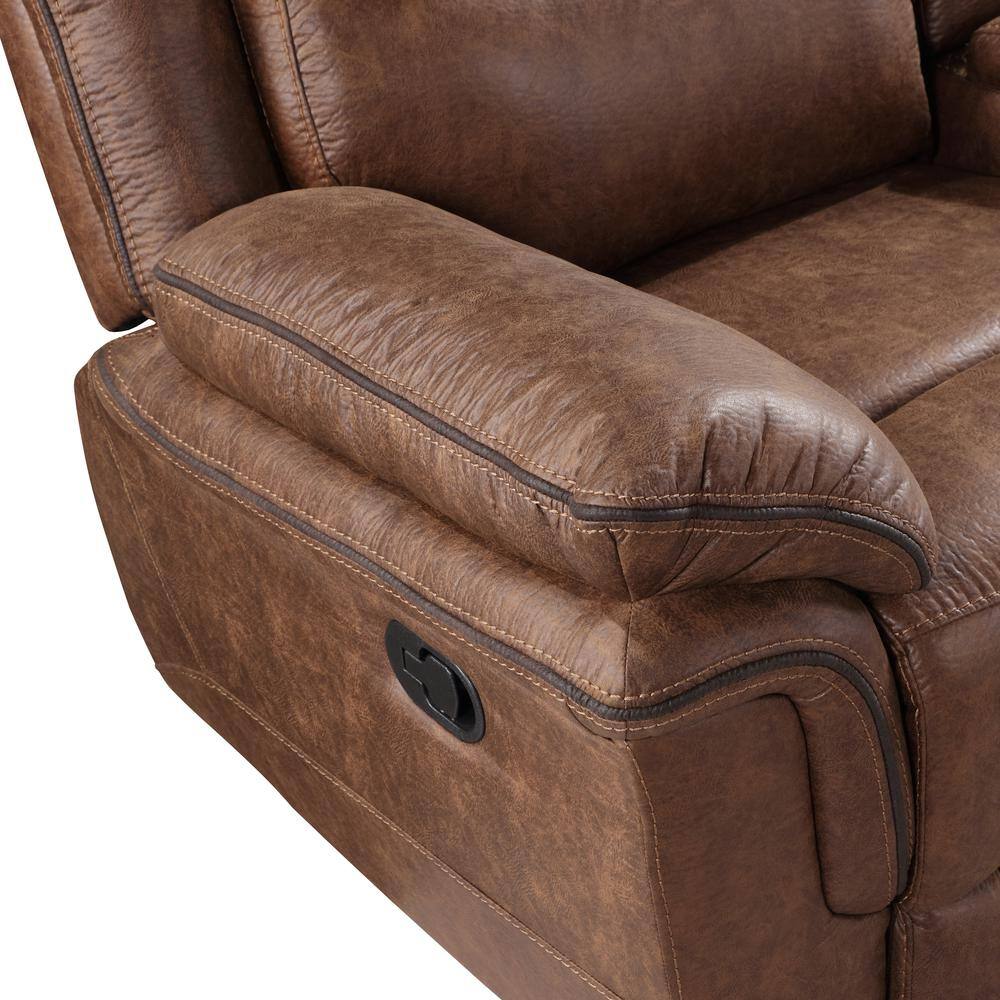 Alt View 2. New Classic Furniture - Ryland Glider Recliner- Brown - Brown.