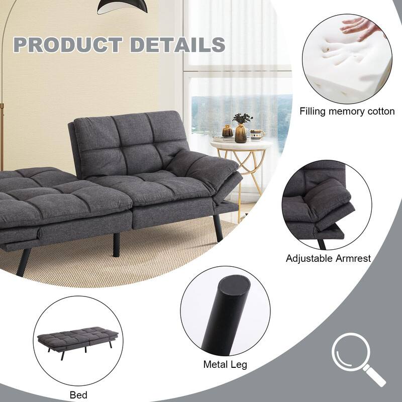 PRODUCT DETAILS

- Filling memory cotton
- Adjustable Armrest
- Metal Leg
- Bed