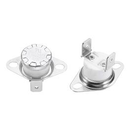 Unique Bargains - 2pcs KSD301 Thermostat 170°C/338°F 16A Normally Closed N.C Thermal Cutoff Switch for Microwaves/Oven Ceramic - Silver