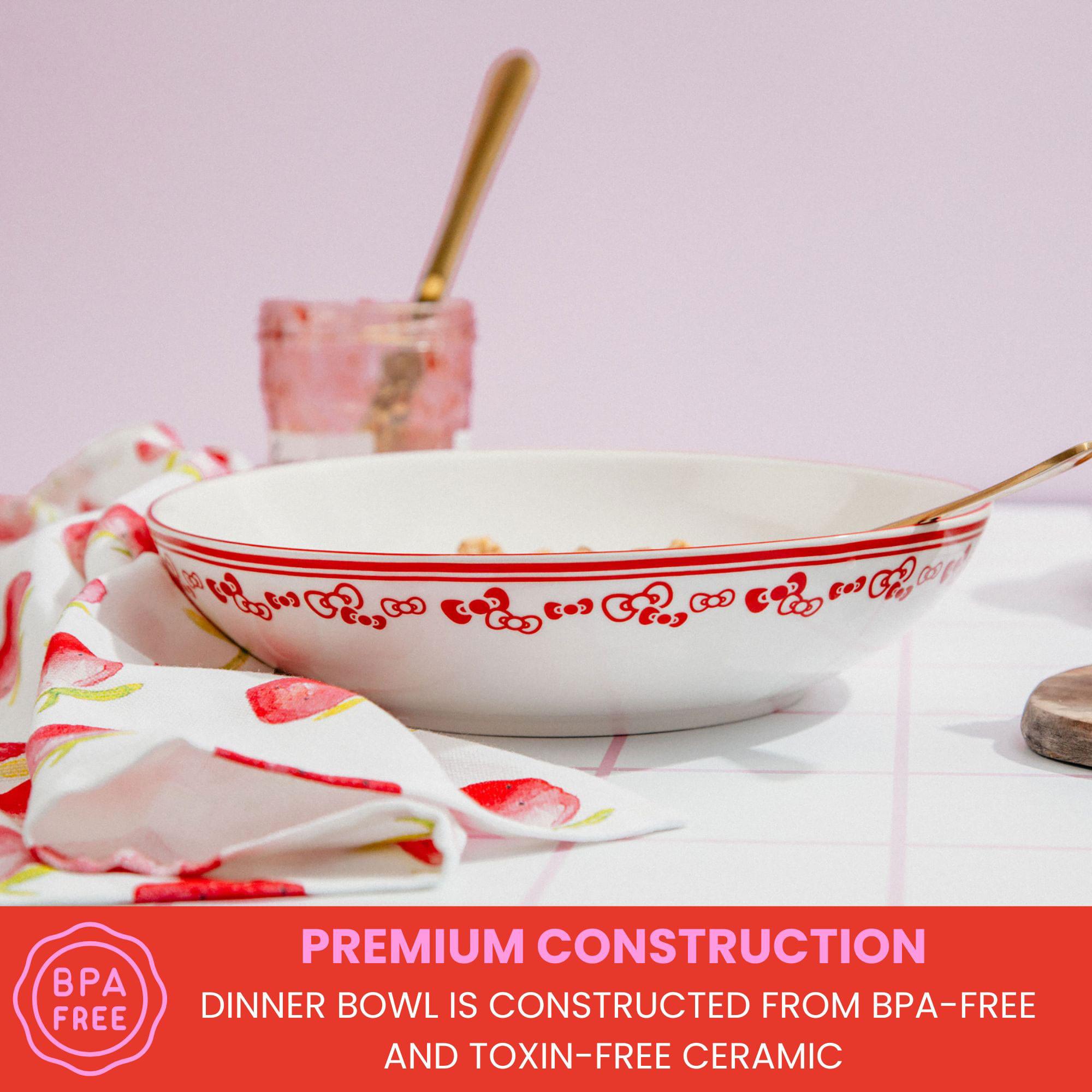 BPA FREE PREMIUM CONSTRUCTION  
DINNER BOWL IS CONSTRUCTED FROM BPA-FREE AND TOXIN-FREE CERAMIC