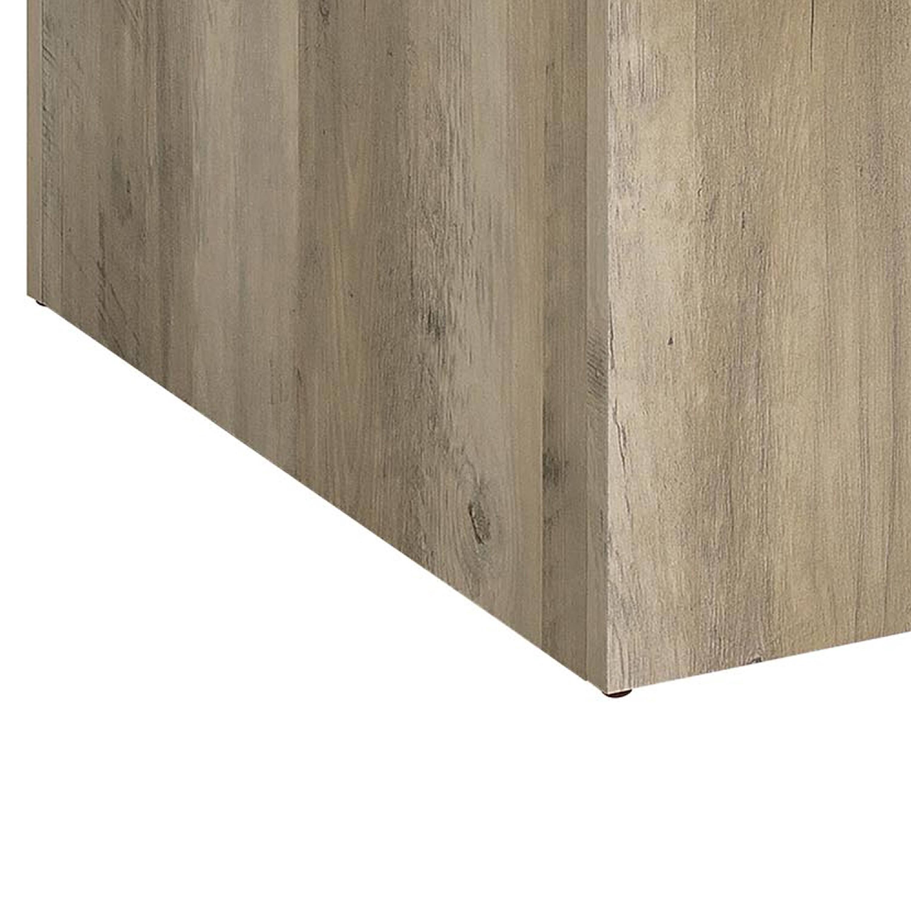 Alt View 4. Manhattan Lane - Darla Square Coffee Table, Block Style Base, Wood 36 Inch - Distressed Pine Brown.