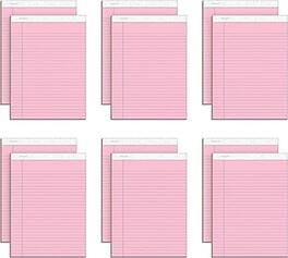 TOPS - Prism+ Notepads, 8.5" x 11.75", Wide, 50 Sheets/Pad, 12 Pads/Pack - Pink
