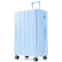 Loheer - 28 Inch Hardshell Luggage Lightweight Expandable ABS Suitcase Skyblue - Sky Blue