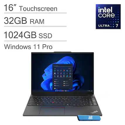 16" Touchscreen
32GB RAM
1024GB SSD
Windows 11 Pro
Intel Core Ultra 7