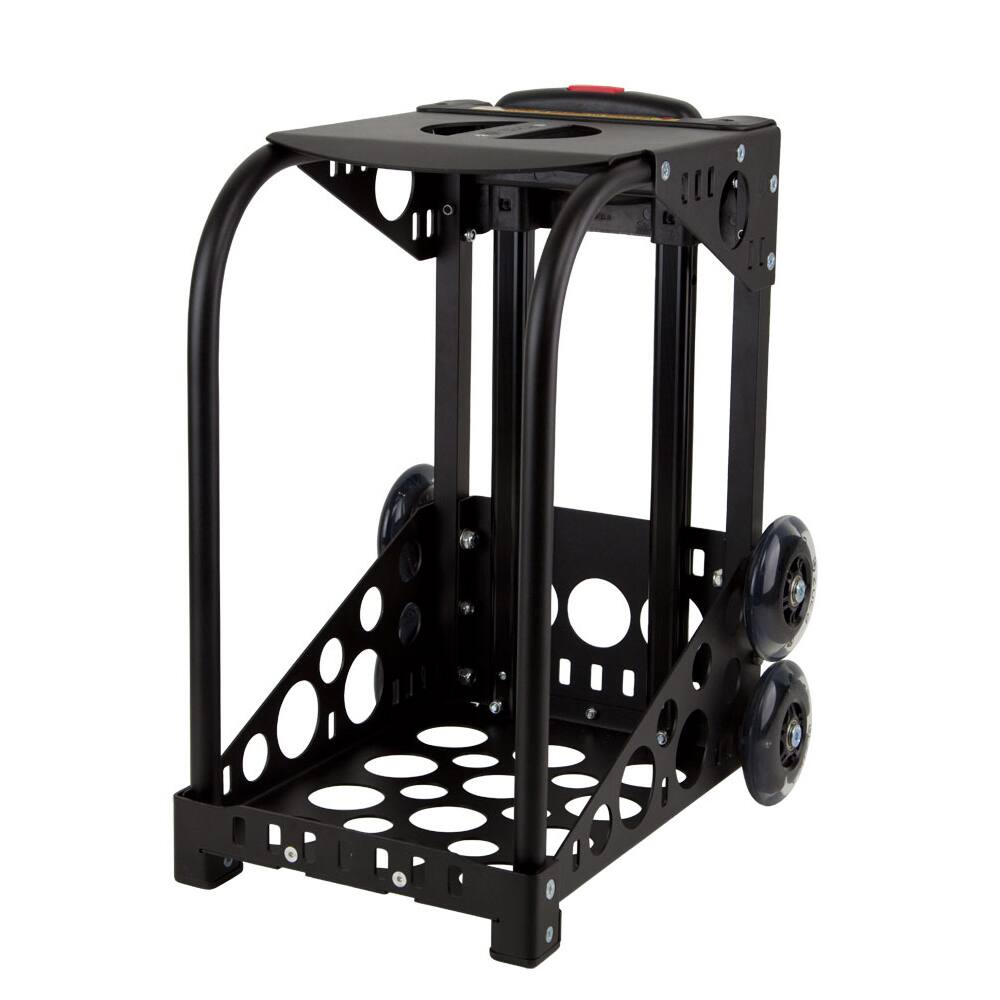 Angle. Zuca - Zuca Sport Frame for Sport Insert Bags (Black with Flashing Wheels) - Black.