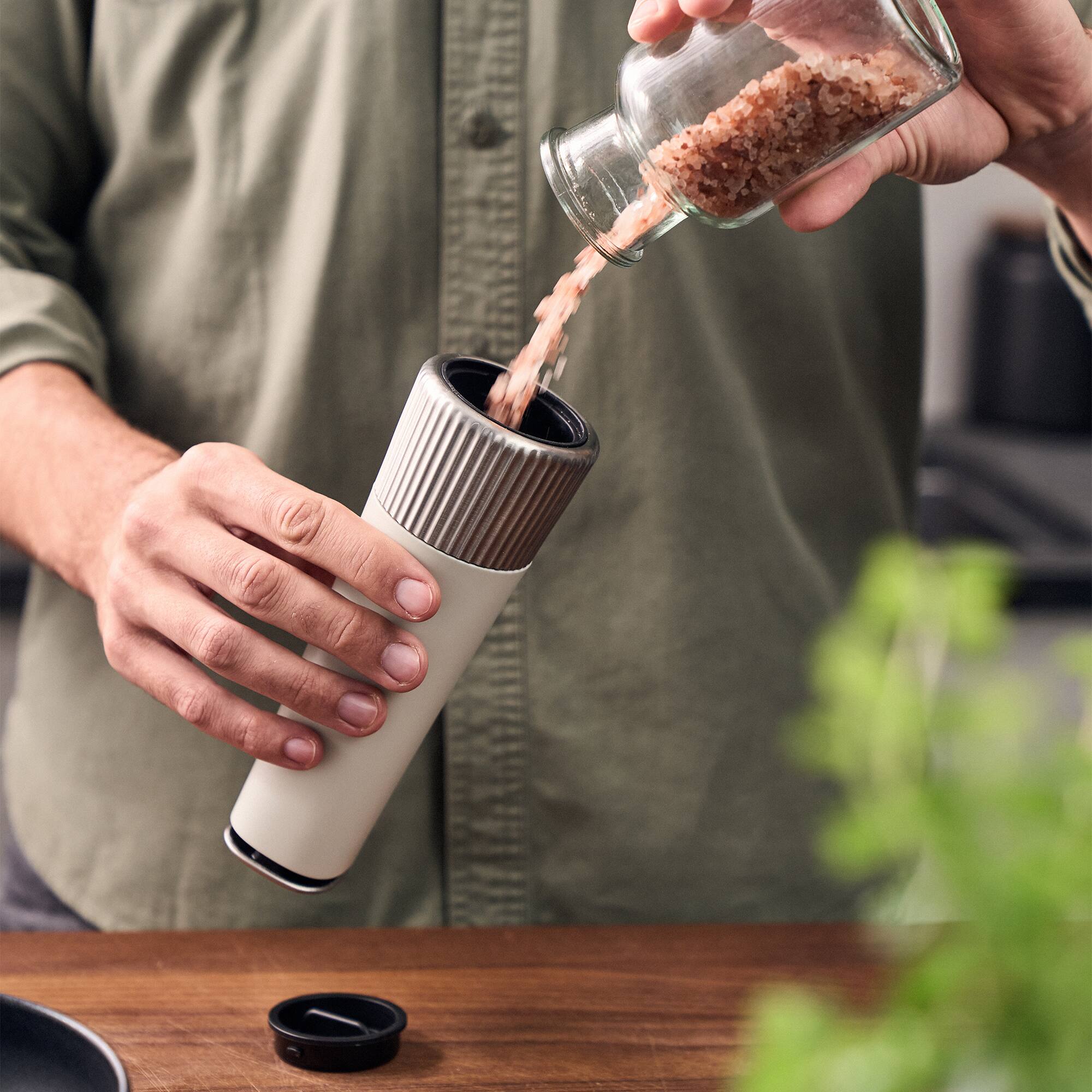 Alt View 3. ZWILLING - ZWILLING Spices Upside-Down Manual 2-pc Spice Mill Set, Black & Ivory - Black.