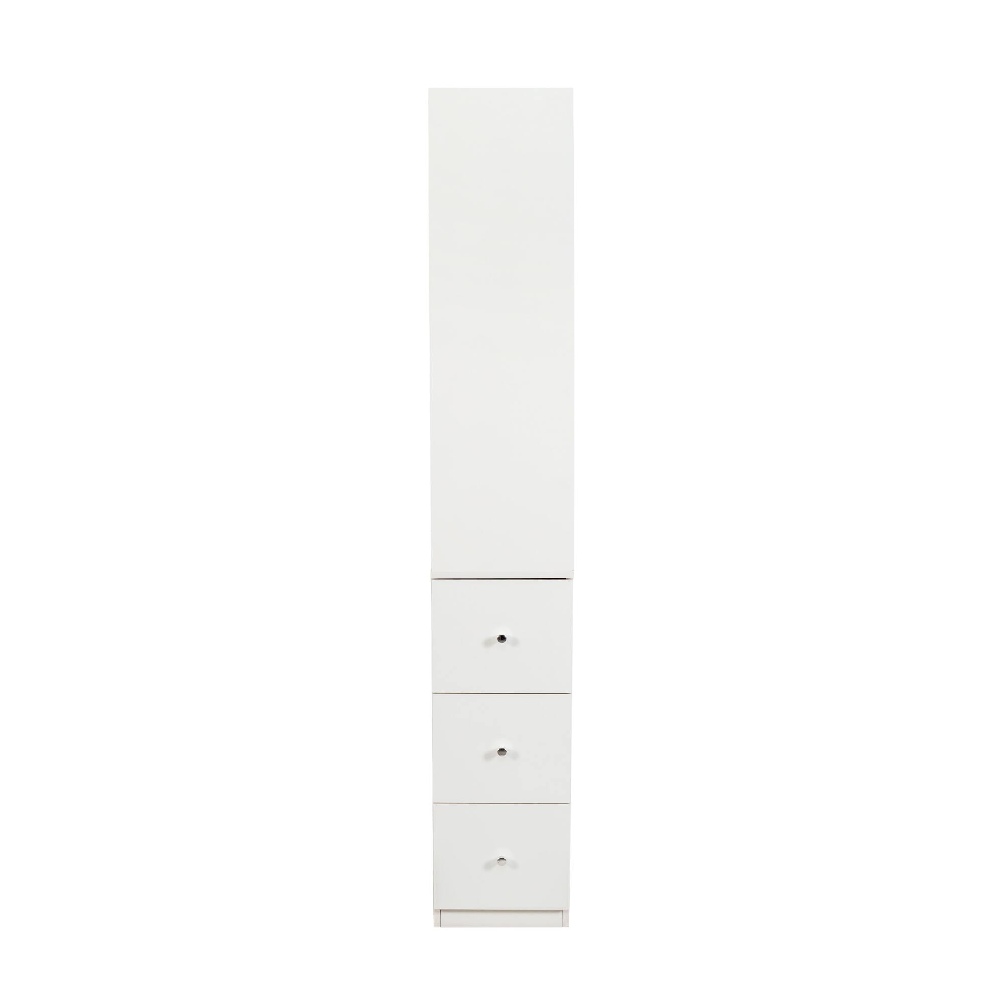 Alt View 6. APRILSOUL - 71H Display Cabinet 4 Tier 3 Drawers Wooden Living Room Home Office - White.