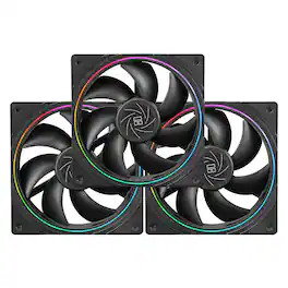 Thermalright - TL-S12 X3 CPU Fan 120mm case Cooler, ARGB 5V 3-pin and 4-pin PWM Silent Computer Fan, Quiet CPU Computer Fan, 3 Pack - Black