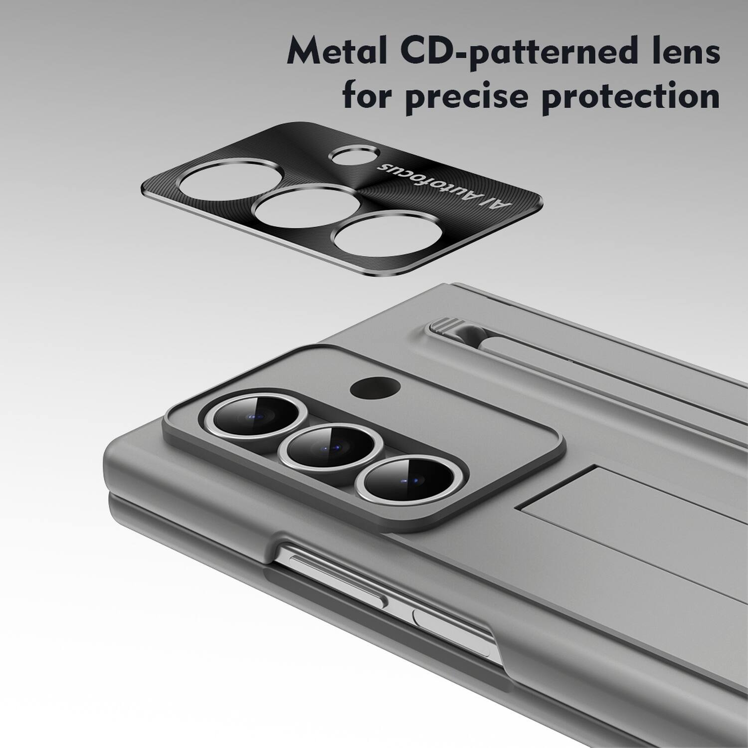 Metal CD-patterned lens for precise protection / Autofocus AI