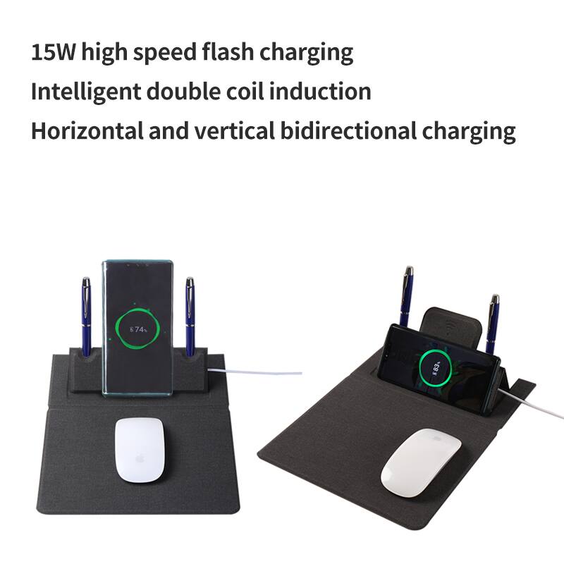 15W high speed flash charging  
Intelligent double coil induction  
Horizontal and vertical bidirectional charging