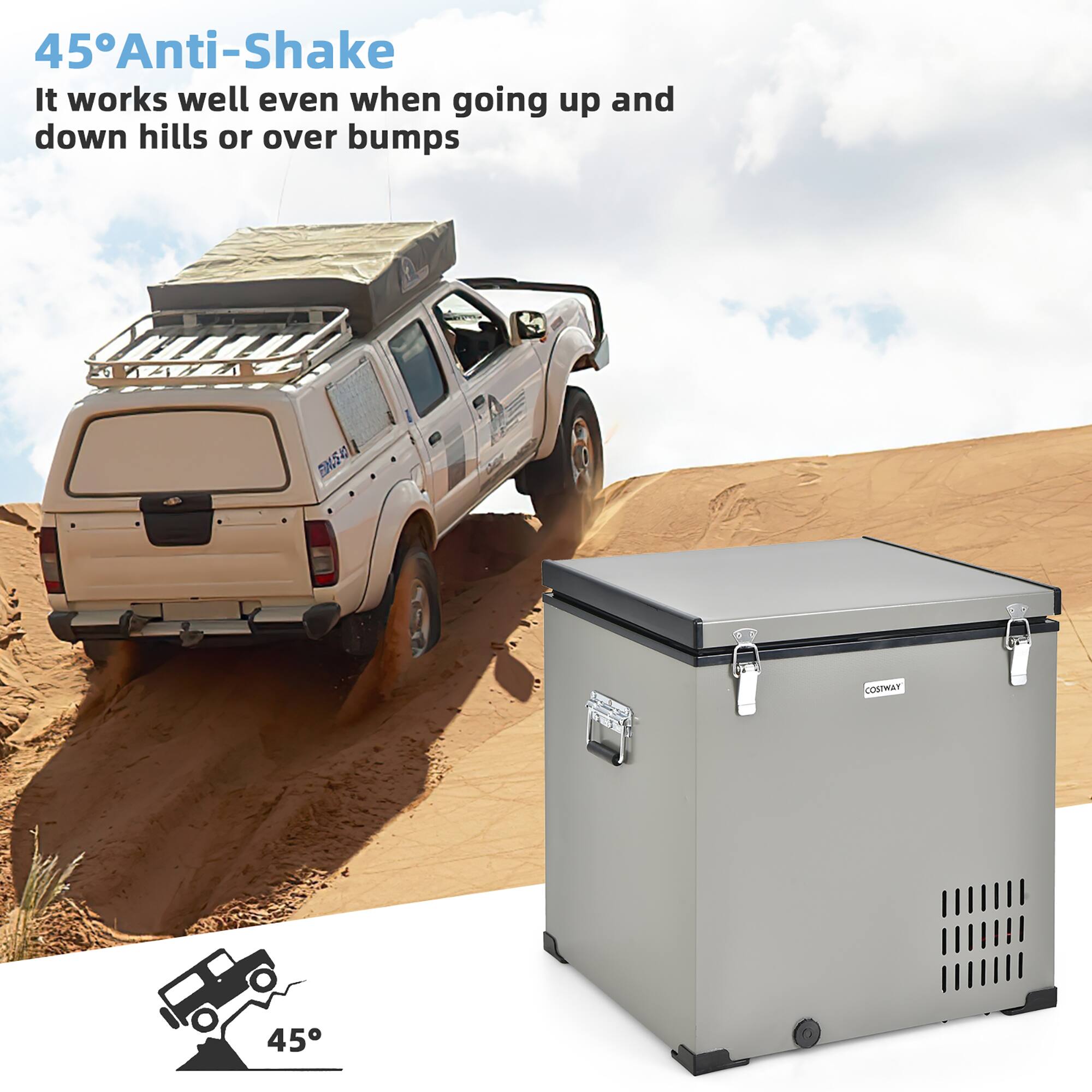 45 Anti-Shake: It works well even when going up and down hills or over bumps. BMS-4 COSTWAY 45.