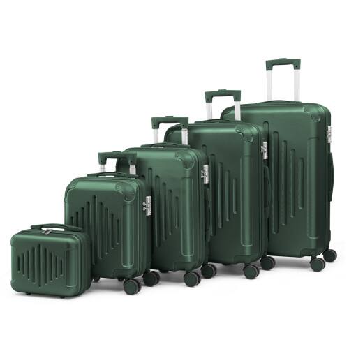 Alt View 10. Winado - 12+16+20+24+28 Inch Luggage Set 5 Piece Suitcase Sets with TSA Lock ABS Hardside - Green.