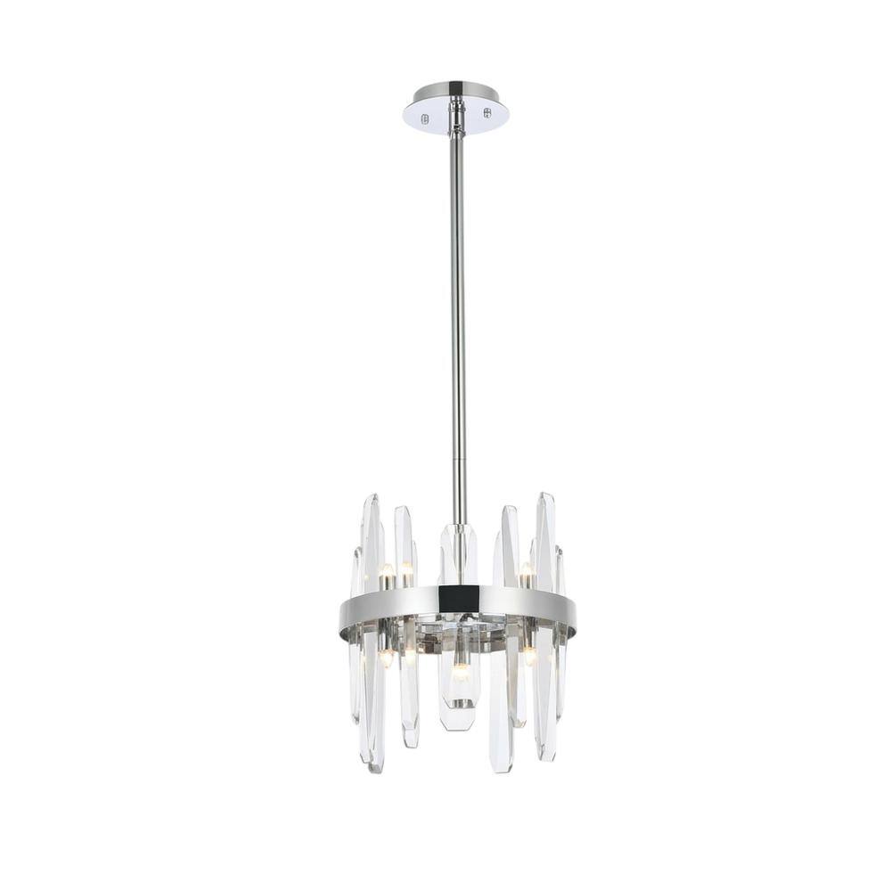 Elegant Lighting - Serena 10 inch crystal round pendant in - Chrome price history on PriceWatchPro