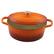 Alt View 3. Crockpot - Crock Pot Artisan 7 Quart Enameled Cast Iron Oval Dutch Oven in Sunset Orange - Orange.