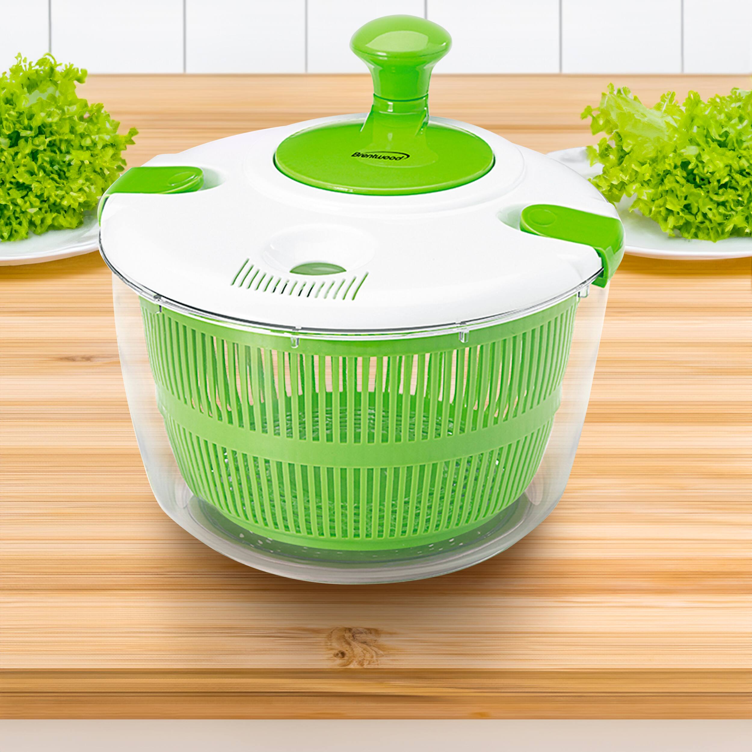 Alt View 6. Brentwood - Brentwood 5 Quart Salad Spinner with Serving Bowl in Green - Green.