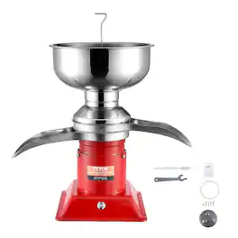 VEVOR - Milk Cream Centrifugal Separator,304 Stainless Steel Electric Cream Separator,100L/H Output 10500RPM Goat Milk Separator - Red