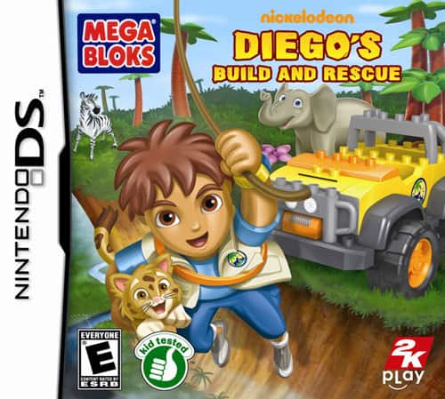Front Zoom. Mega Bloks: Diego's Build & Rescue - Nintendo DS.