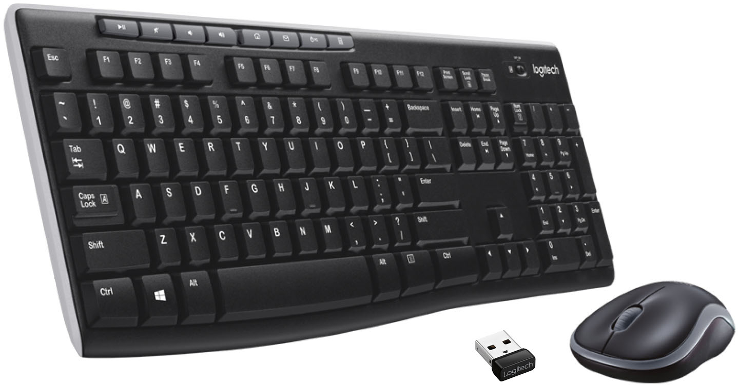 Proportional Seraph Mary Logitech MK270 Full-size Wireless Membrane Keyboard and Mouse Bundle for PC  Black 920-004536 - Best Buy