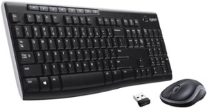 Logitech - MK270 Full-size Wireless Membrane Keyboard and Mouse Bundle for PC - Black - Front_Zoom