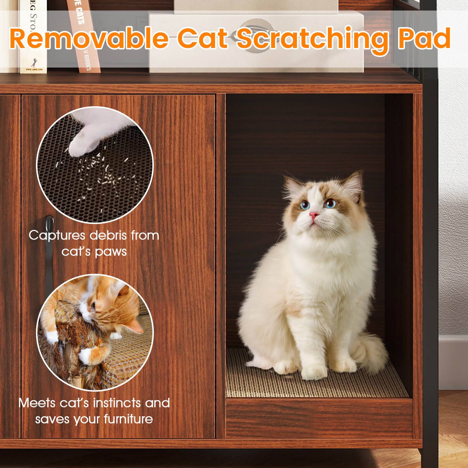 Removable Cat Scratching Pad

Captures debris from cat's paws

Meets cat's instincts and saves your furniture