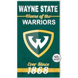 Jardine - Wayne State Warriors 11" x 20" Indoor/Outdoor Home Of The Sign - Green