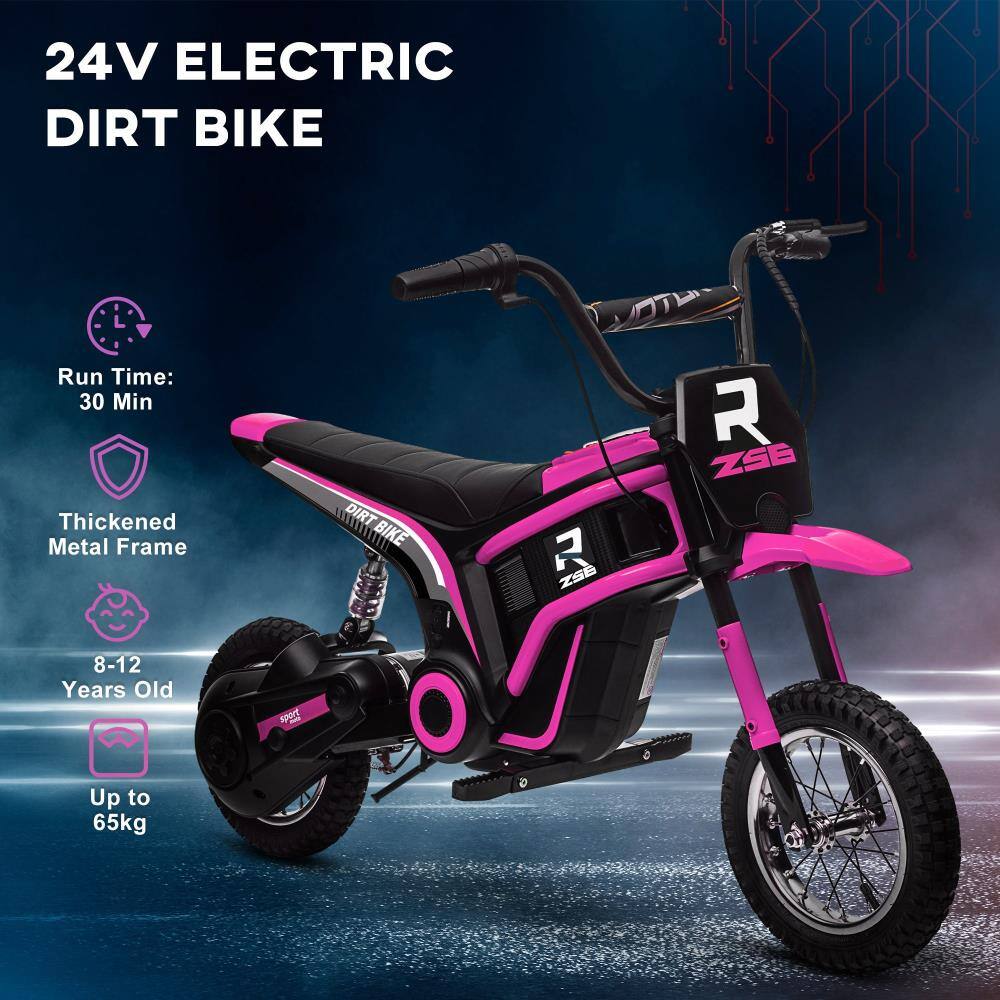 24V ELECTRIC DIRT BIKE

- Run Time: 30 Min
- Thickened Metal Frame
- 8-12 Years Old
- Up to 65kg