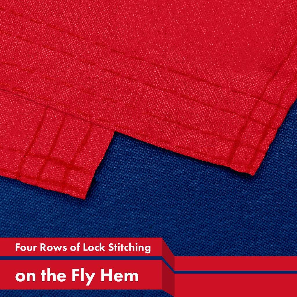 Four Rows of Lock Stitching on the Fly Hem