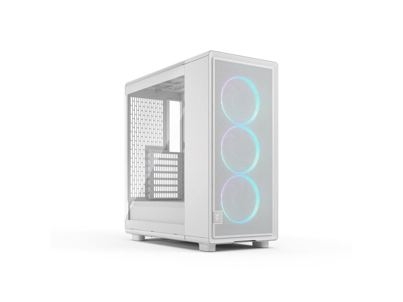 Fractal Design - Epoch White RGB - Tempered Glass, Mesh Front, 3 RGB Fans, Spacious ATX/mATX/ITX Case - White
