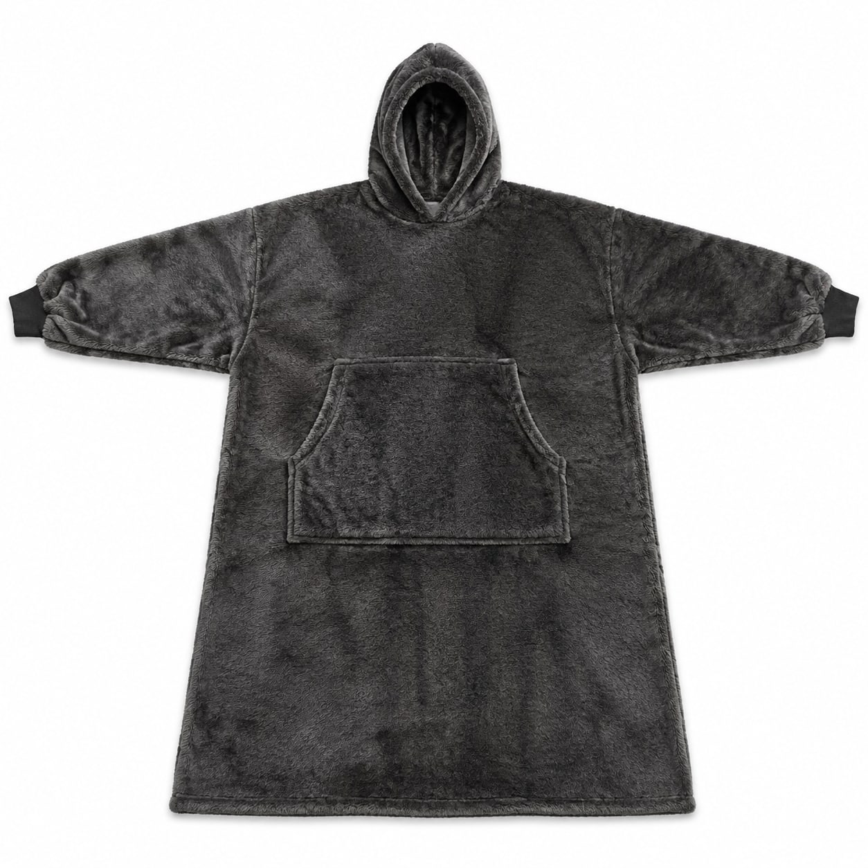 Oumilen - Oversized Wearable Hoodie Blanket, 55.1 Inch XL Super Soft Flannel Hooded Blanket Sweatshirt with Pocket - Dark Gray price history on PriceWatchPro