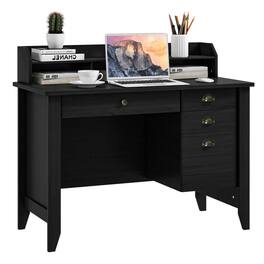 Pefilos - Computer Desk PC Laptop Writing Table Workstation - Office Desk, Gaming Computer Desks for Study,Working,Writing - Black