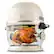 Front. Fritaire - Non-Toxic Air Fryer - Glass Air Fryer, 5qt, Teflon-Free, PFOA- Free, w/ Accessories - Rotisserie and Tumbling Basket - Lily White.