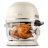 Fritaire - Non-Toxic Air Fryer - Glass Air Fryer, 5qt, Teflon-Free, PFOA- Free, w/ Accessories - Rotisserie and Tumbling Basket - Lily White