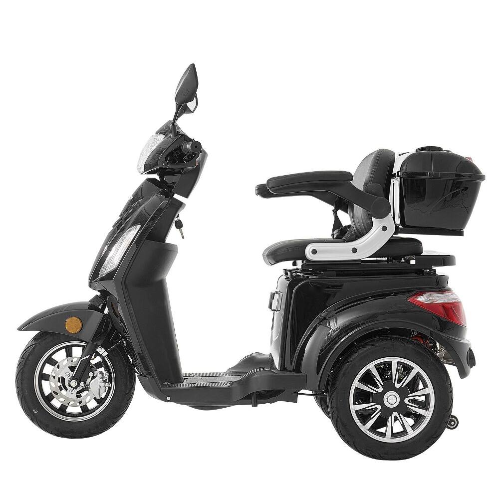 Alt View 8. Loheer - Loheer Heavy Duty 3-Wheel Mobility Scooter 1000W All Terrain 500lbs Capacity Long Range Electric Wheelchair for Adults - Red.