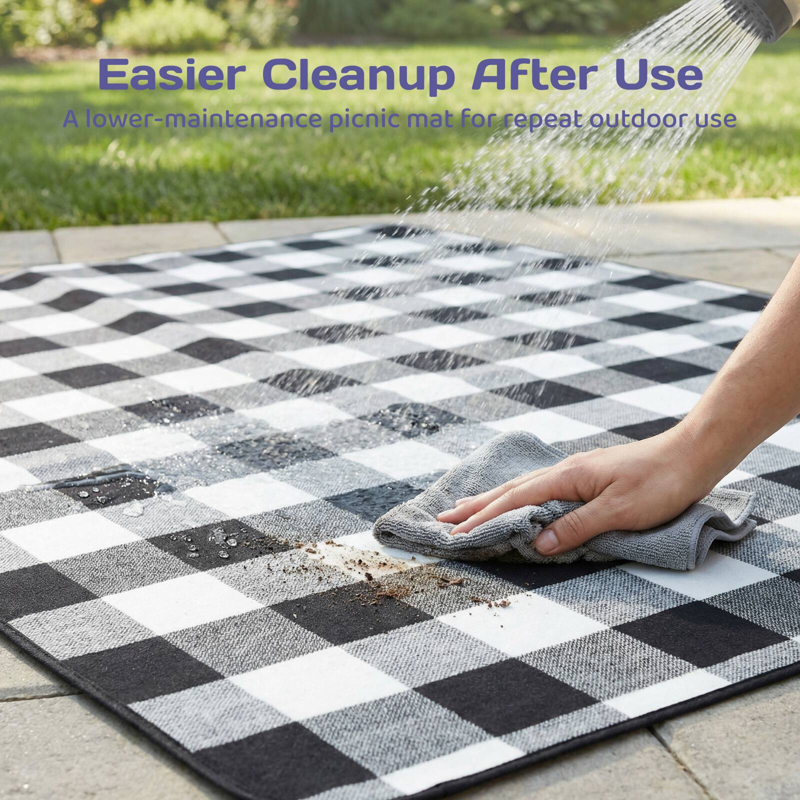 Easier Cleanup After Use  
A lower-maintenance picnic mat for repeat outdoor use