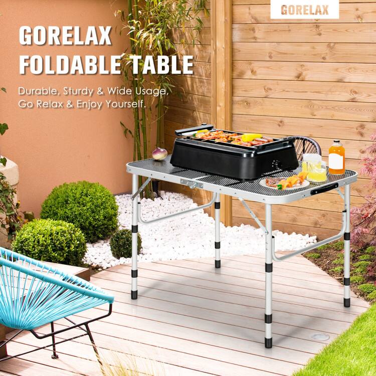 GORELAX FOLDABLE TABLE  
Durable, Sturdy & Wide Usage, Go Relax & Enjoy Yourself.  
GORELAX
