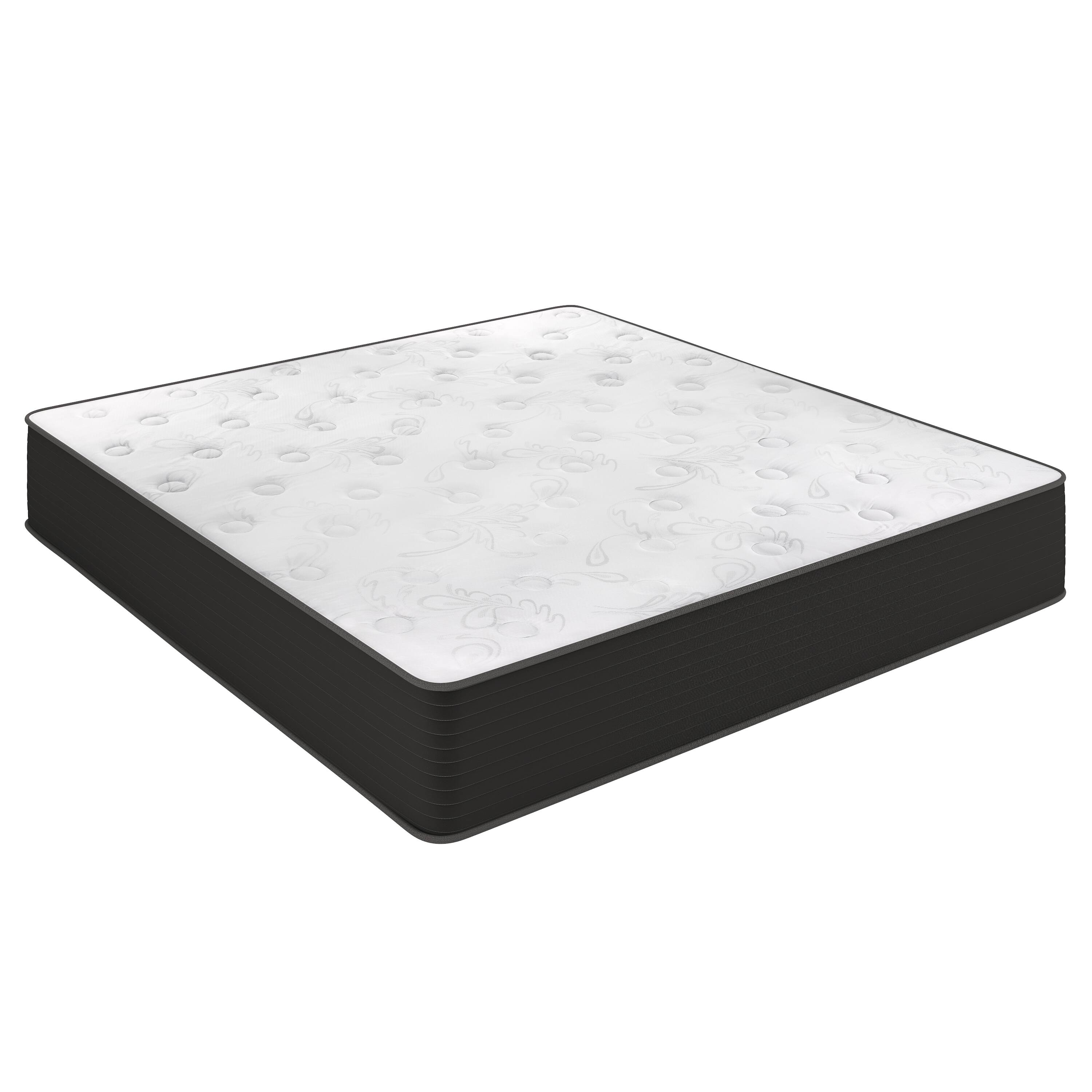 Alt View 1. Emma + Oliver - 12" Hybrid Pocket Spring with Cooling Foam Layer Mattress in a Box - White/Black.
