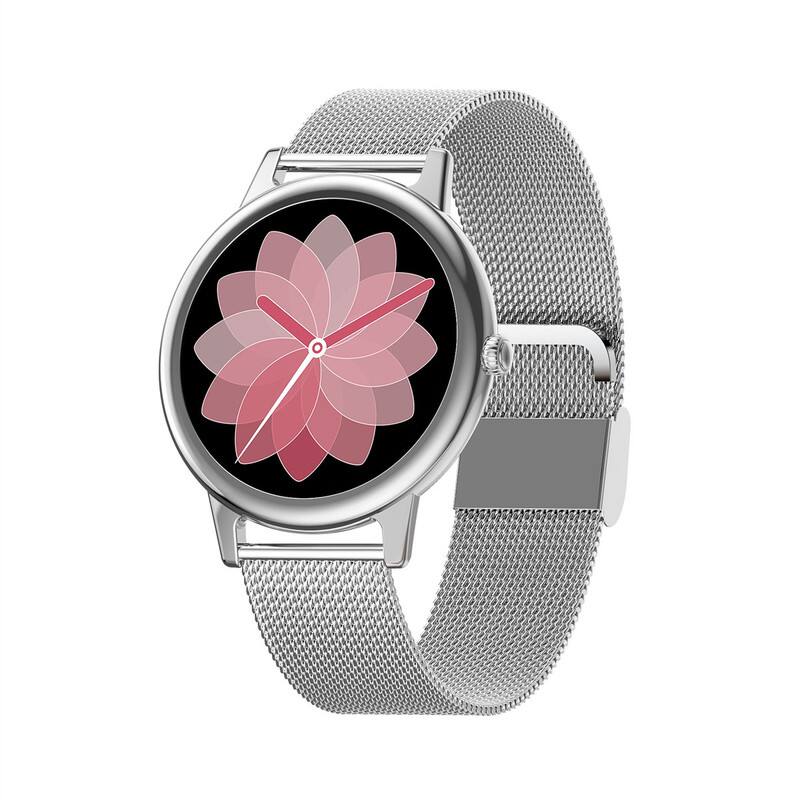 Angle. SKRAN - Smart Watch with Heart Rate - Blood Pressure and Oxygen Monitoring, Step Counter, Fitness Tracker with Sleep Monitoring - Silver.