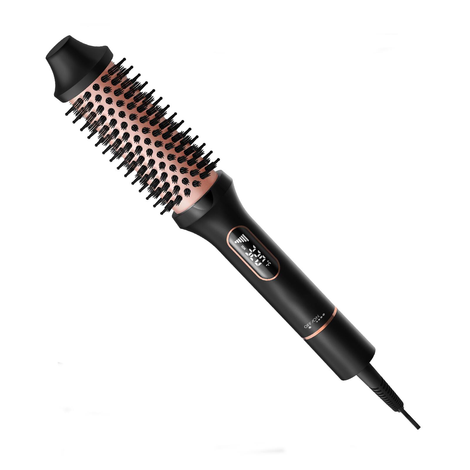 Cinostar - Heated Round Brush for Blowout Look Volumizer, 1.5 inch Styler Tool, 6 Temps Ionic Thermal Brush, Fast Heating