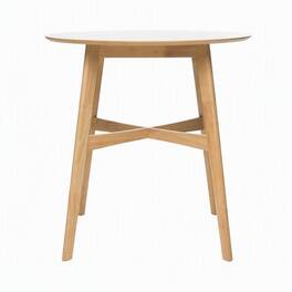 RYHNUYNE - 35.4" High Round Wooden Bar Table, Counter Height Dining Table for Kitchen, Dining Room & Home Bar - Natural