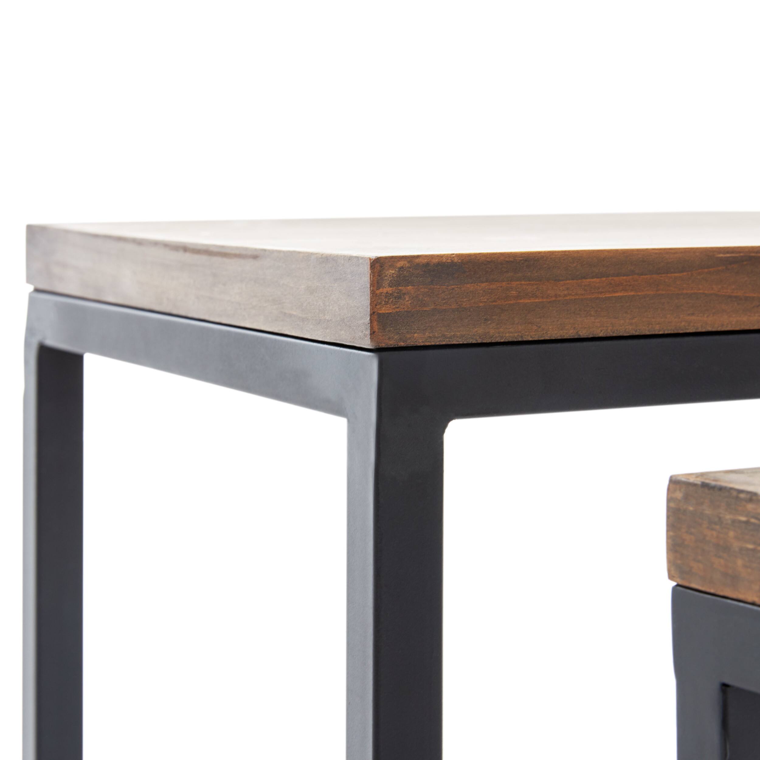 Alt View 15. Click Decor - Parker Nesting Table Set - Brown.