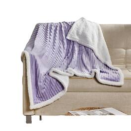 Noble House - Plazatex Corduroy Sherpa All Season Decorative Throw Blanket 50" x 60" - Lilac