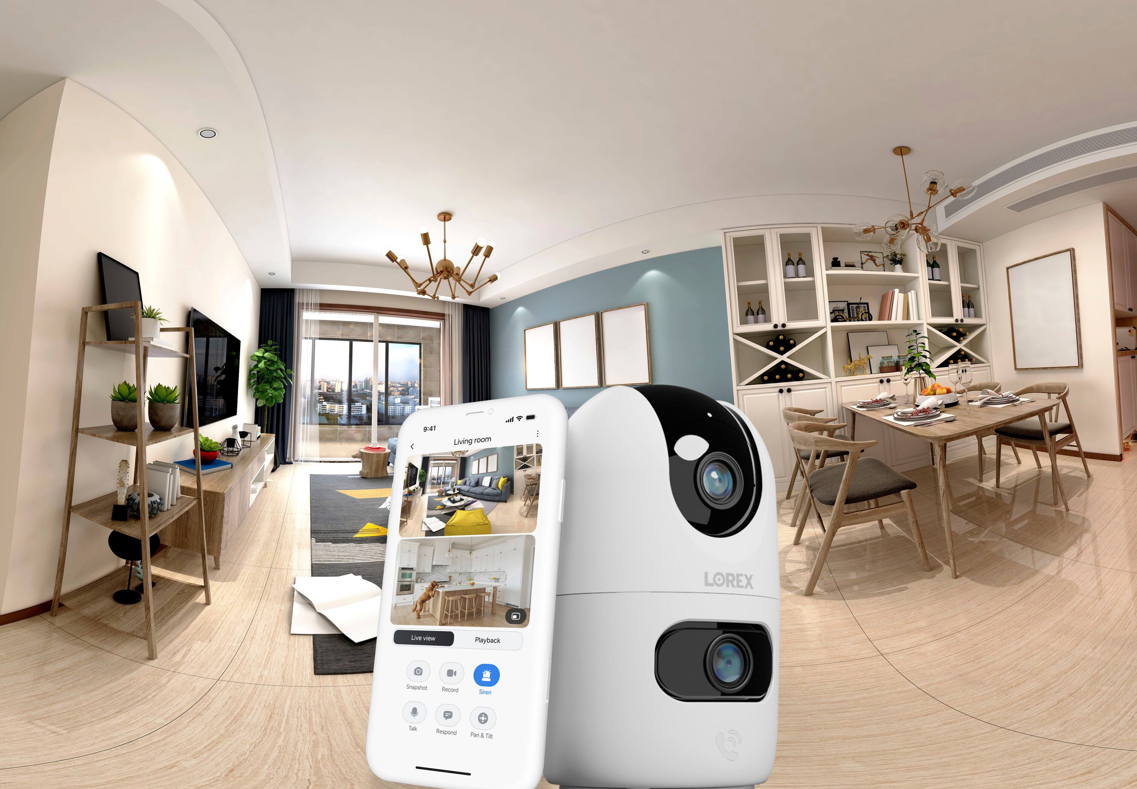 9:41 Living room  
LOREX Live view Playback  
Live view  
Playback  
Snapshot  
Record  
Siren  
Talk  
Respond  
Pan & Tilt