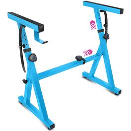 MAGICAL RUBS - Piano Stand - Z Style Adjustable And Portable Heavy Duty Music For Adults -fits 54-88 Key Electric Pianos Sturdy Musi - Light Blue