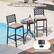 Patio Bar Chair Set of 2 Adjustable Foot Pads.